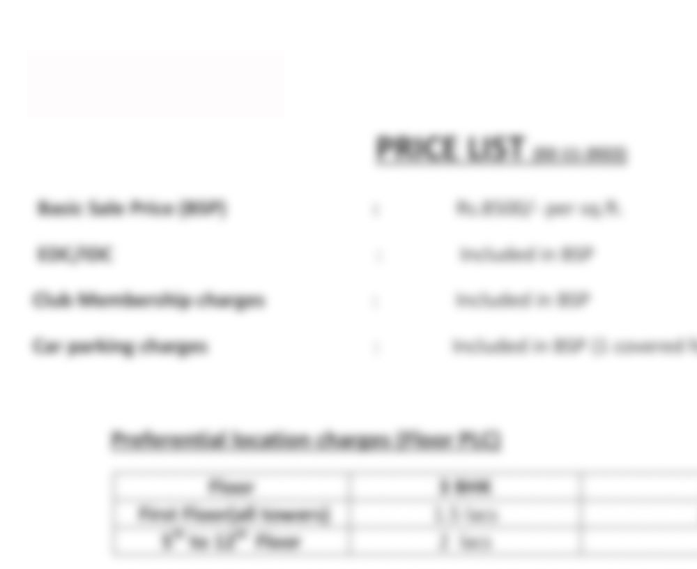 Hero Homes Yamuna Expressway Price List